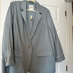 Madewell Women's Gray-Blue  Single-Button Blazer - NWT